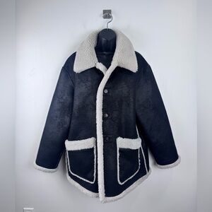DUNST Unisex Reversible Shearling Jacket Size Small